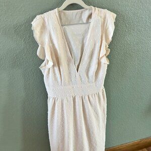 Cream Polka Dot Maxi Dress